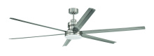 Craftmade MND72BNK6 - 72" Mondo in Brushed Polished Nickel w/ Brushed Polished Nickel Blades