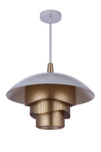 Craftmade P1010MWWMG-LED - 19Ã¢â‚¬Â Diameter Sculptural Statement Dome Pendant w/ Perforated Metal Shades in Matte White/Matt