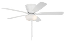 Craftmade WHL52W5C1 - 52" Wheeler 2-Light Bowl in White w/ White/Washed Oak Blades