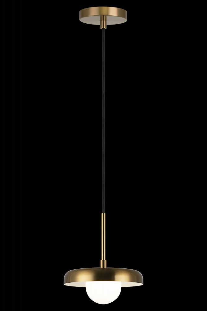 Creston Aged Gold Brass Pendant