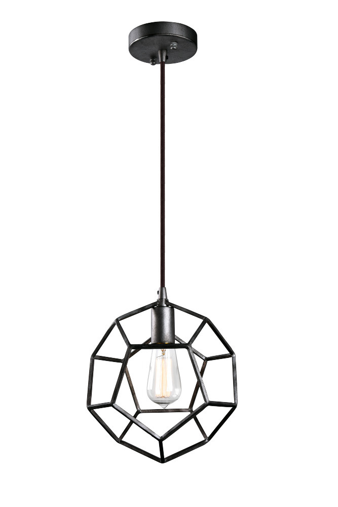 Geometry Series Rusty Black Pendant