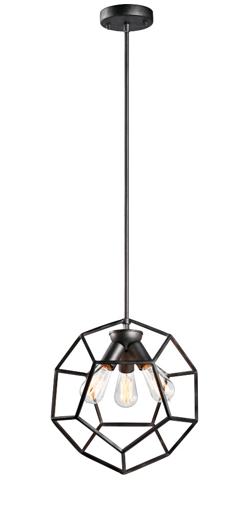 Geometry Series Rusty Black Pendant