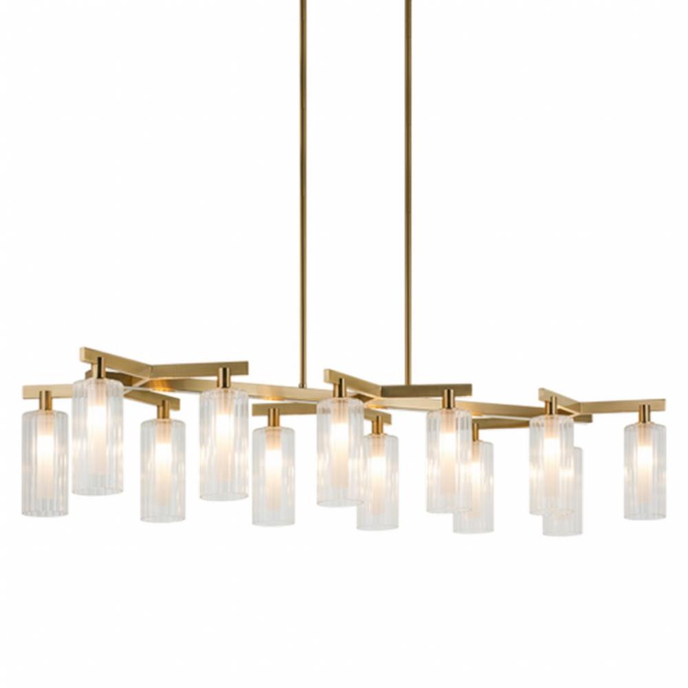 Kristof Aged Gold Brass Chandelier