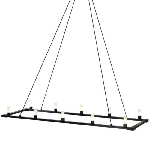 Cascadian Matte Black Chandelier