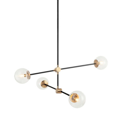 Cosmic Aged Gold Brass Chandelier