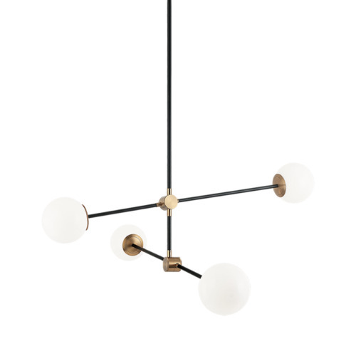 Cosmic Aged Gold Brass Chandelier