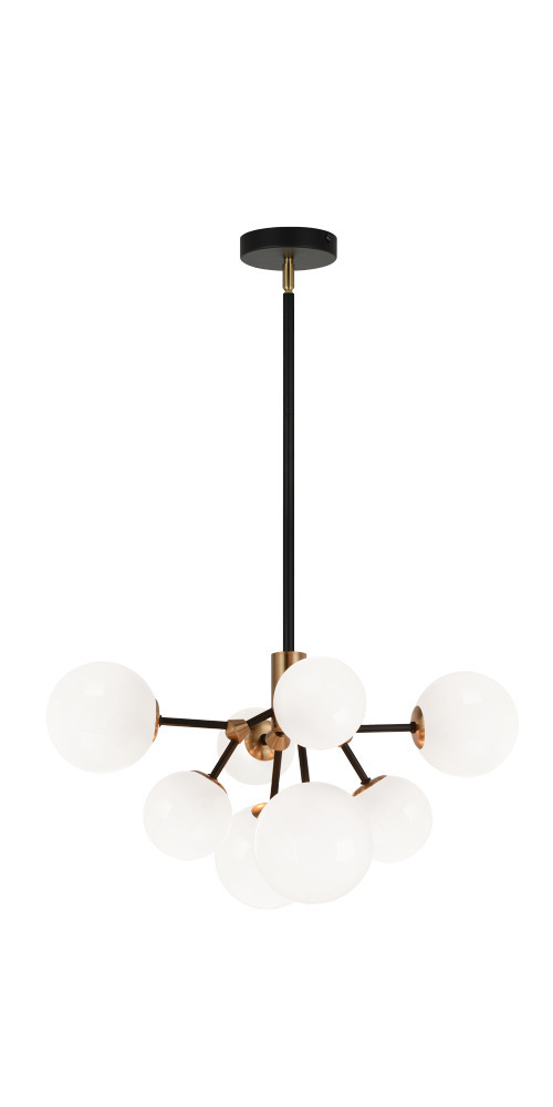 Novu Aged Gold Brass Chandelier