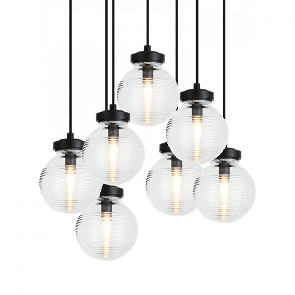 Ridge Matte Black Pendant