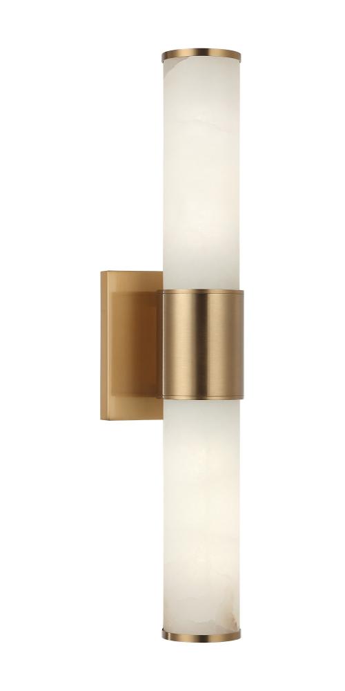 London Aged Gold Brass Wall Sconce