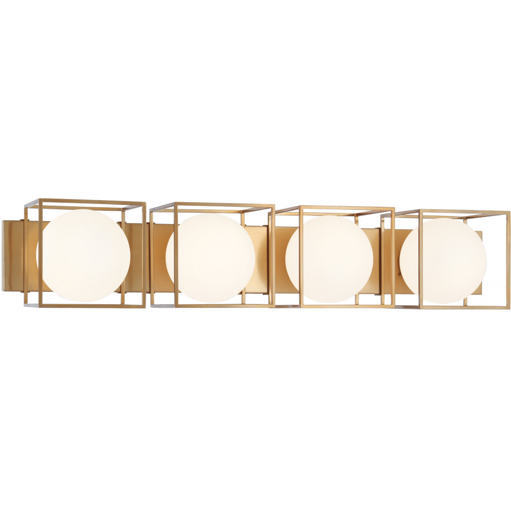Squircle Aged Gold Brass Wall Sconce