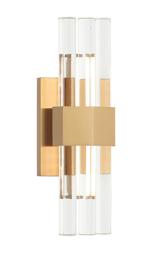 Krustallos Aged Gold Brass Wall Sconce