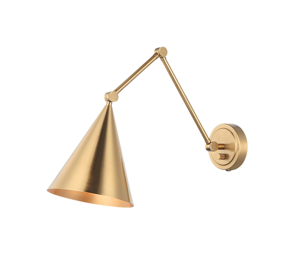 Pearson Aged Gold Brass Wall Sconce