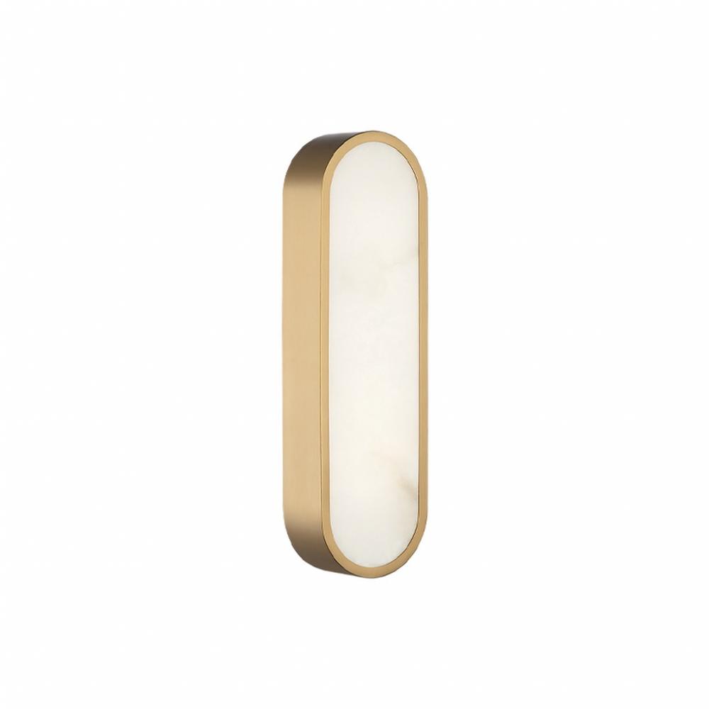 Marblestone Aged Gold Brass Wall Sconce