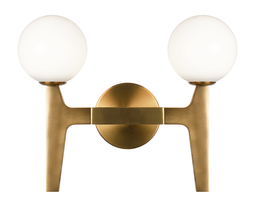 Scriben Aged Gold Brass Wall Sconce