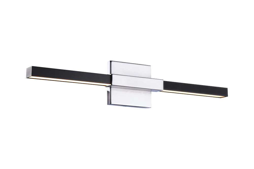 Lineare Matte Black and Chrome Wall Sconce