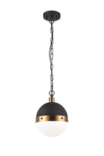 Matteo Lighting C61801AGOP - Torino Aged Gold Brass Pendant