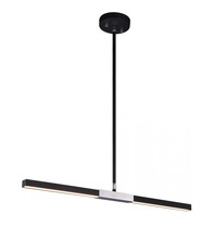 Matteo Lighting C64728MBCH - Lineare Matte Black and Chrome Pendant