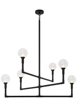 Matteo Lighting C64806BKCL - Candlestix Black Chandelier