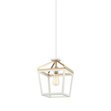 Matteo Lighting C67001WHAG - Mavonshire White + Aged Gold Brass Chandelier