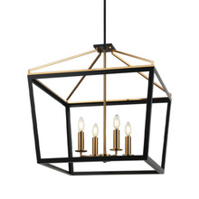 Matteo Lighting C67014BKAG - Mavonshire Black + Aged Gold Brass Chandelier