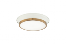 Matteo Lighting M11201WHAG - Jaxx White + Aged Gold Brass Ceiling Mount