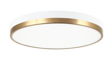 Matteo Lighting M15302WHAG - Tone White and Aged Gold Brass Ceiling Mount