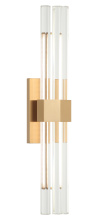 Matteo Lighting S06924AG - Krustallos Aged Gold Brass Wall Sconce
