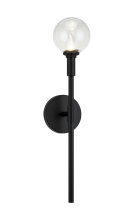 Matteo Lighting W64801BKCL - Candlestix Black Wall Sconce