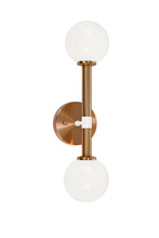 Matteo Lighting W75302AGOP - Stellar Aged Gold Brass Wall Sconce