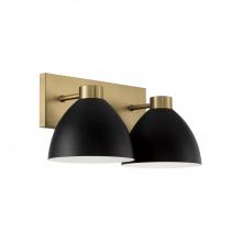 Capital Lighting 152021AB - 2-Light Vanity in Aged Brass and Black