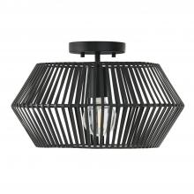 Capital Lighting 230311MB - 1-Light Angular Metal Semi-Flush in Matte Black