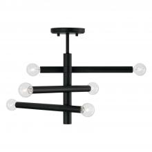 Capital Lighting 251261MB - 6-Light Modern Sputnik Semi-Flush in Matte Black