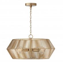 Capital Lighting 330341MA - 4-Light Angular Metal Pendant in Matte Brass