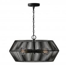 Capital Lighting 330341MB - 4-Light Angular Metal Pendant in Matte Black