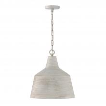 Capital Lighting 335311SC - 1-Light Tapered Metal Pendant in Stucco