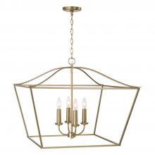 Capital Lighting 350641MA - 4-Light Foyer Pendant Lantern in Matte Brass