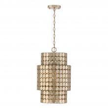 Capital Lighting 354111HB - 1-Light Medallion Cylindrical Pendant in Champagne Brass