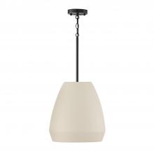Capital Lighting 354211IV - 1-Light Handcrafted Terracotta Pendant in Ivory and Matte Black