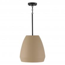 Capital Lighting 354211SN - 1-Light Handcrafted Terracotta Pendant in Sienna and Matte Black