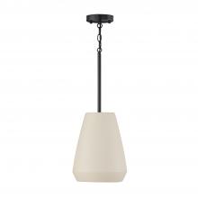 Capital Lighting 354213IV - 1-Light Handcrafted Terracotta Pendant in Ivory and Matte Black