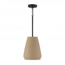 Capital Lighting 354213SN - 1-Light Handcrafted Terracotta Pendant in Sienna and Matte Black