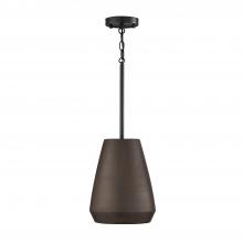 Capital Lighting 354213UR - 1-Light Handcrafted Terracotta Pendant in Umber and Matte Black