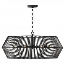 Capital Lighting 430361MB - 6-Light Angular Metal Chandelier in Matte Black