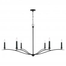 Capital Lighting 450661BI - 6-Light Elongated Chandelier in Black Iron