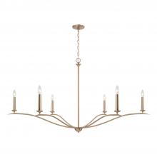 Capital Lighting 450661MA - 6-Light Elongated Chandelier in Matte Brass