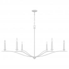 Capital Lighting 450661XW - 6-Light Elongated Chandelier in Textured White