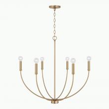 Capital Lighting 452161AD - 6-Light Chandelier in Aged Brass