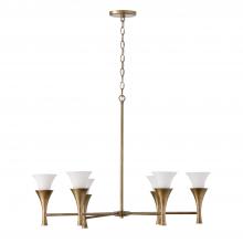 Capital Lighting 455761ML - 6-Light Chandelier in Mystic Luster with Soft White Glass