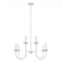 Capital Lighting 456181CE - 8-Light Chandelier in Matte White with Handcrafted Fluted Ceramic Accents
