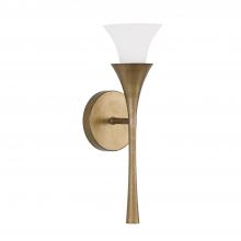 Capital Lighting 655711ML - 1-Light Sconce in Mystic Luster with Soft White Glass